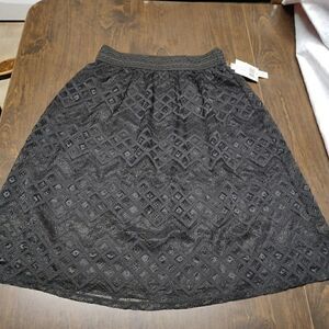 New Joe B By Joe Benbasset  Black Lace Overlay Skirt Size Women's Small
